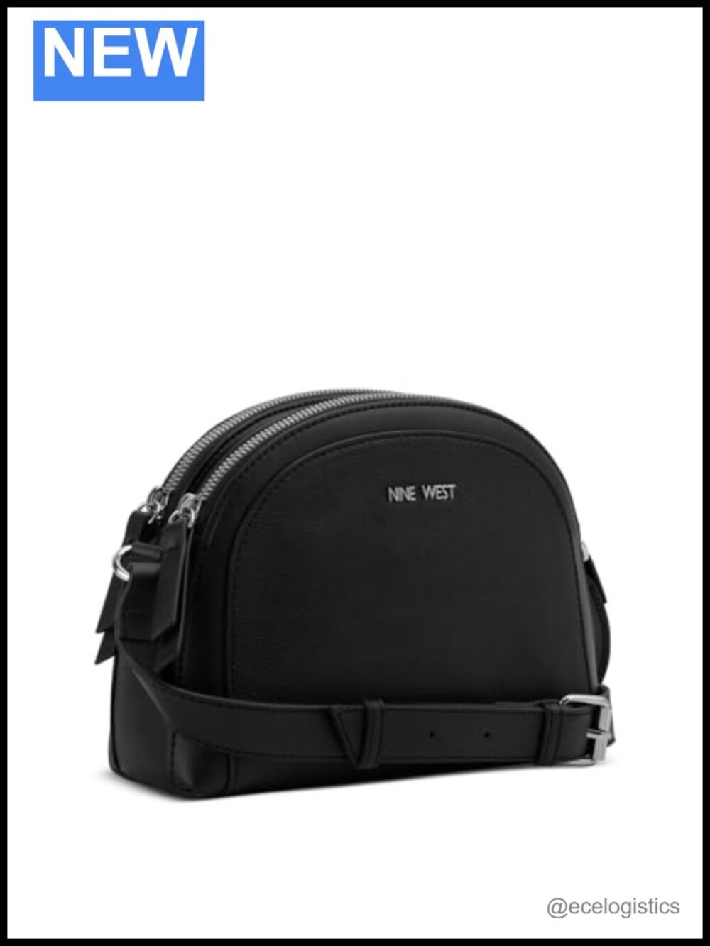 Nine West Mini Dome Crossbody Bag Faux Leather 2 Compartments